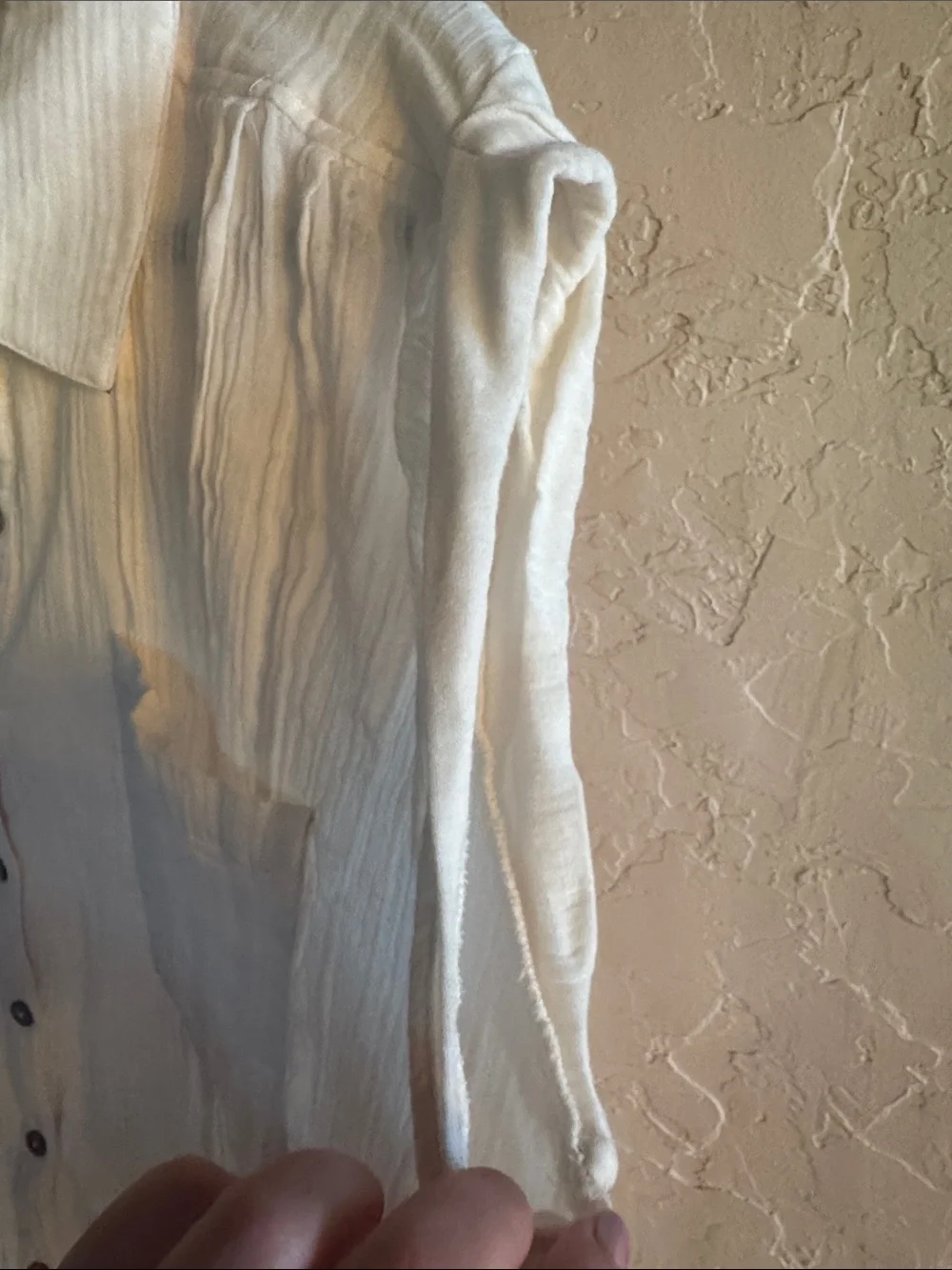 NWT Free People White Gauze Button Front Tunic Mini Dress Coastal Beach Cover Up